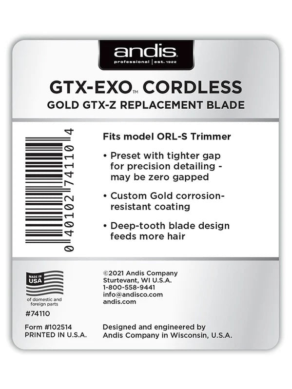 Andis GTX-EXO Deep Tooth Gold Replacement Blade
