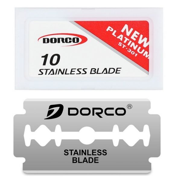 Dorco Platinum Stainless Double Edge Blades - 100 Blades #ST-301