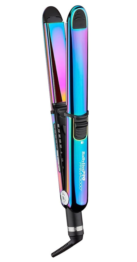 BabylissPRO Nano Titanium Prima3000 Ionic Hair Straightener, Curl and Straighten Hair With one Professional Tool