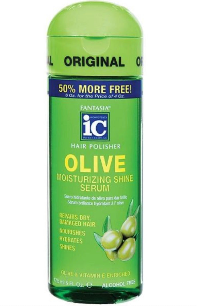 Fantasia IC Hair Polisher Olive Moisturizing Shine Serum 6oz