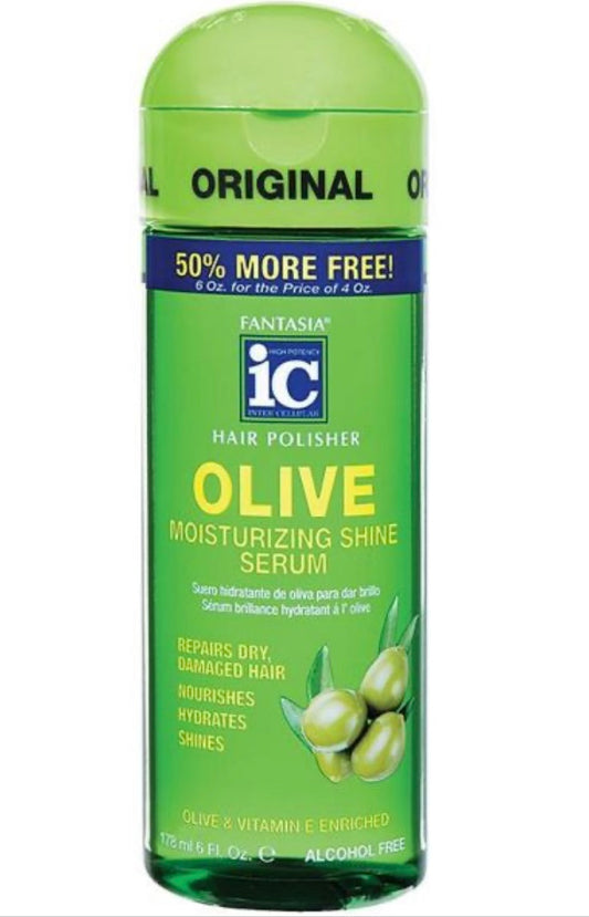 Fantasia IC Hair Polisher Olive Moisturizing Shine Serum 6oz