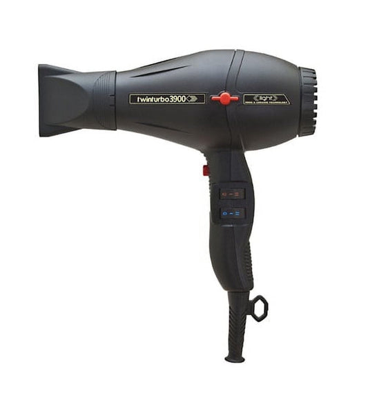 Turbo Power Twin Turbo 3900 Ceramic and Ionic Hair Dryer Black