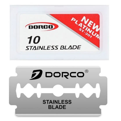 Dorco Platinum Stainless Double Edge Blades - 100 Blades #ST-301